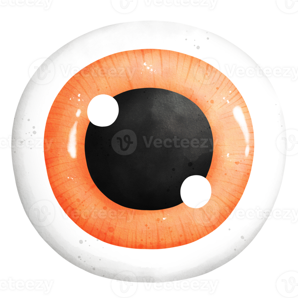 Watercolor Halloween Eyeball Illustration png