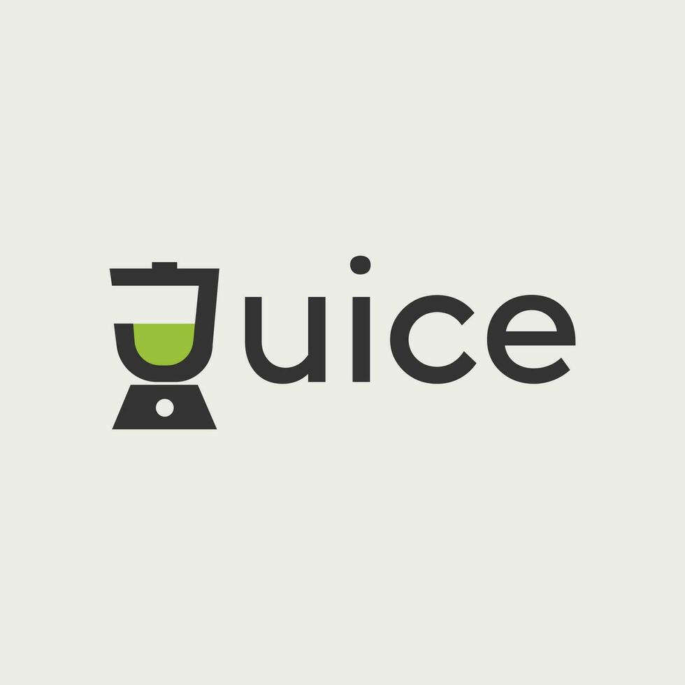 Vector juice text logo design