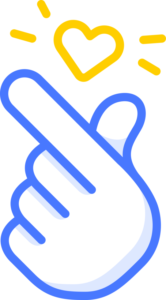 vinger hart icoon emoji png