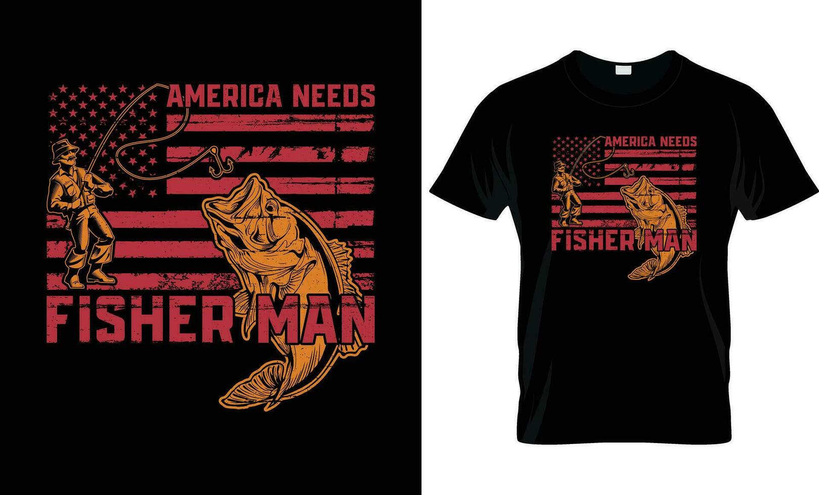 Fishing  T-Shirt Design Templates vector