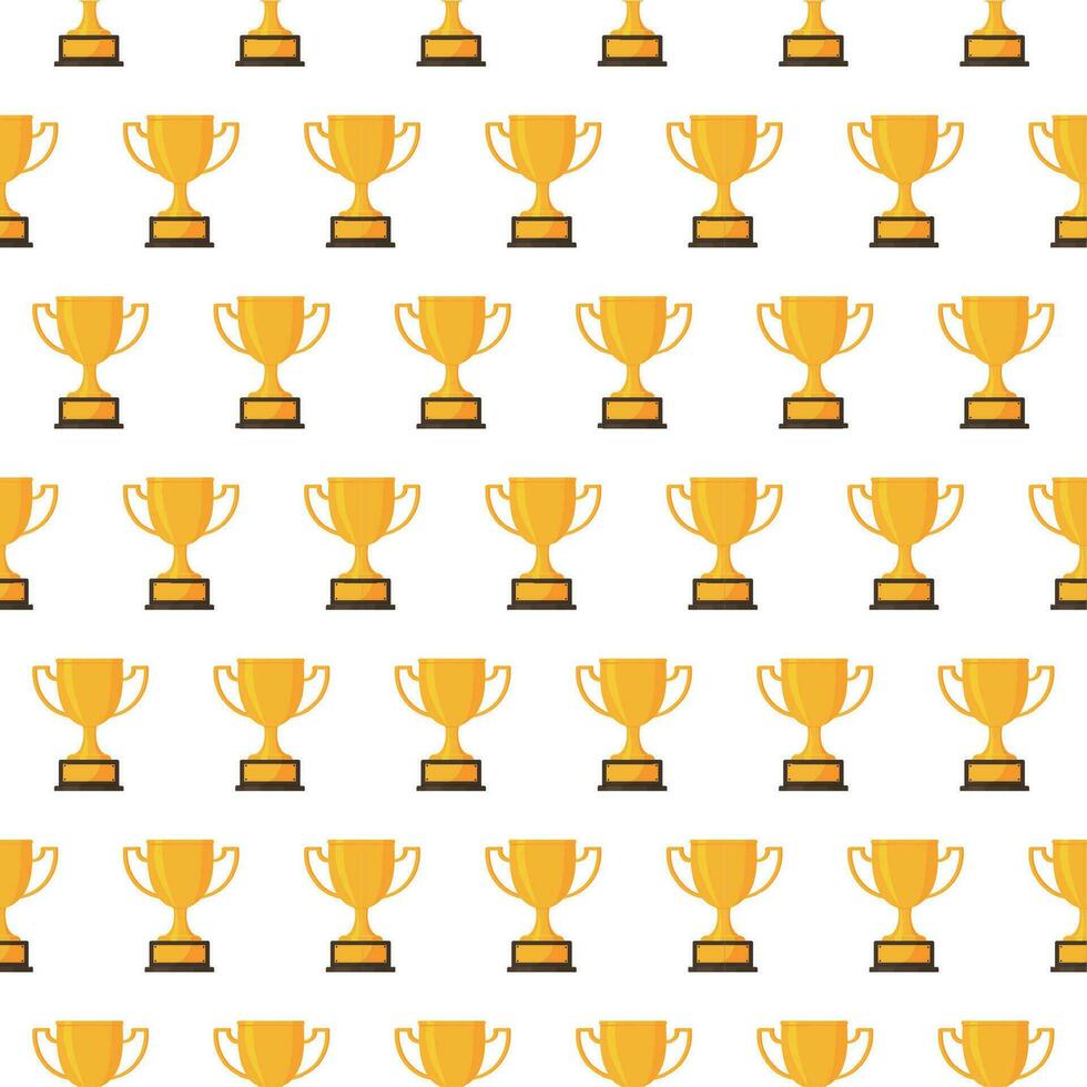 Trophy Cup Vector Flat pattern. Award sign isolated on white background.