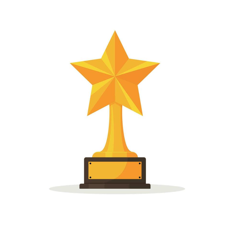 Gold star trophy symbol of victory Awards of winners in sports events vector