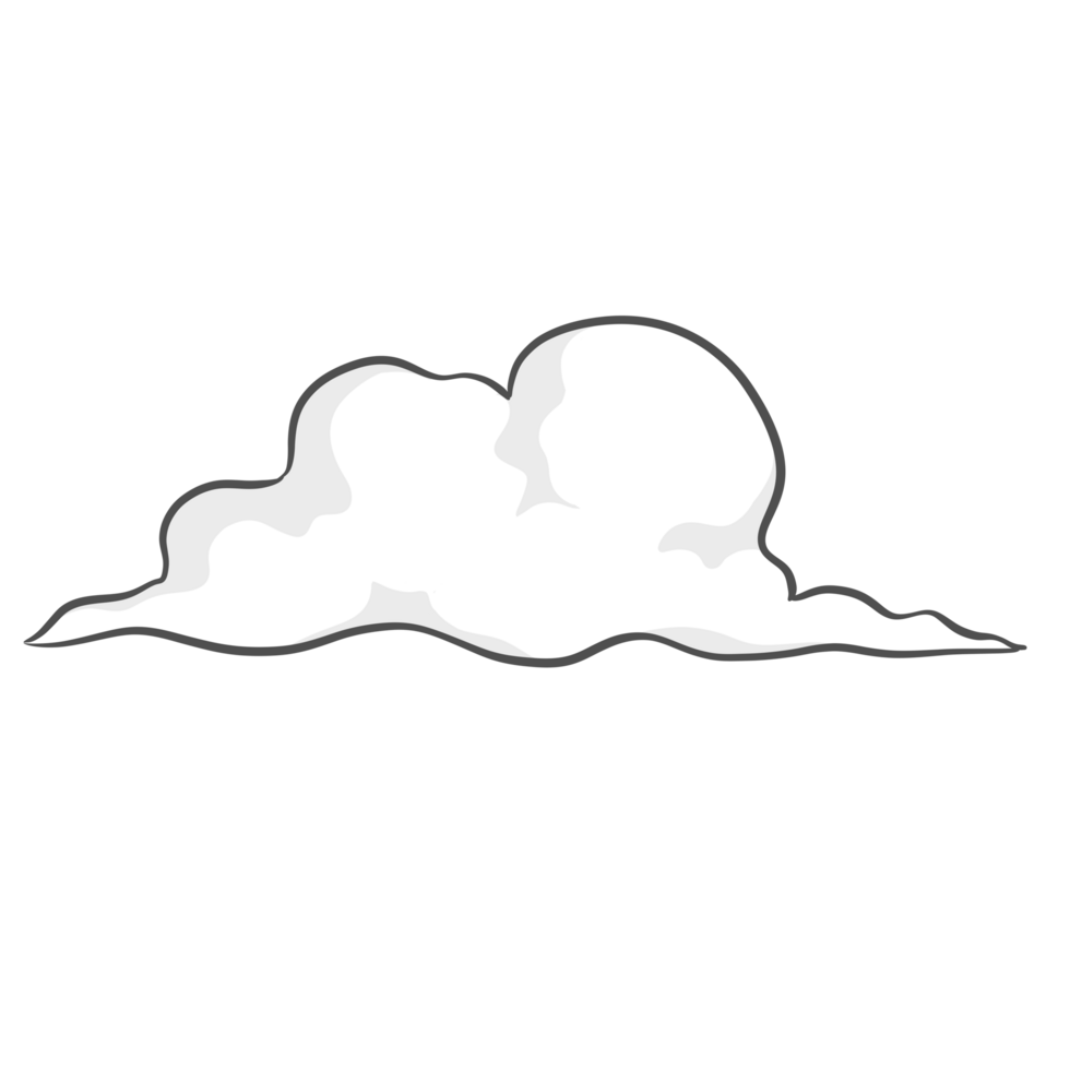 Clouds Line Art png