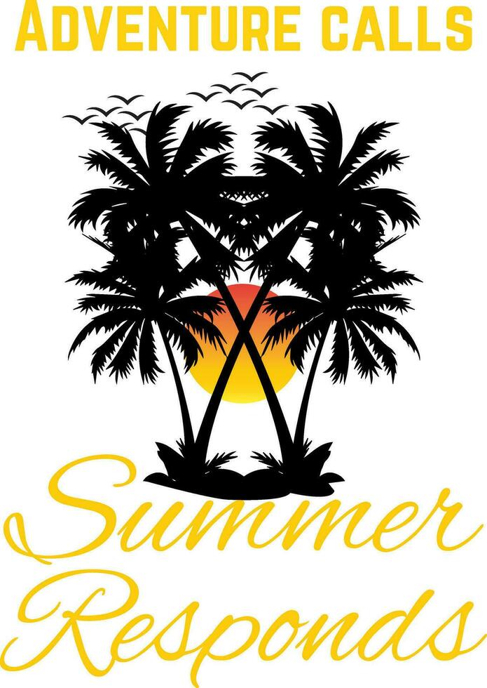 Adventure Calls Summer Responds vector