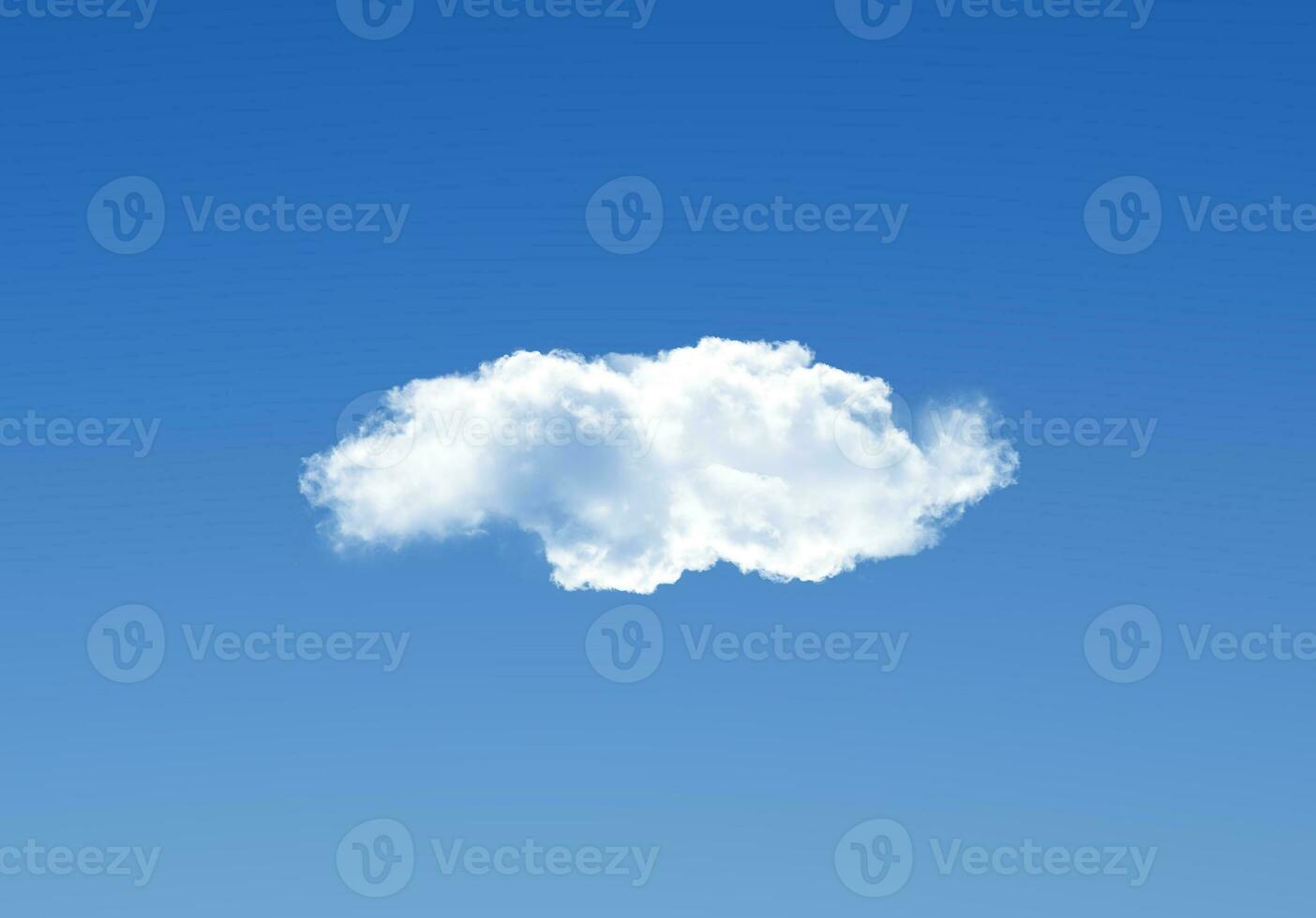 Single cloud in the deep blue sky background. White fluffy cloud photo, beautiful cloud shape. Climate concept photo