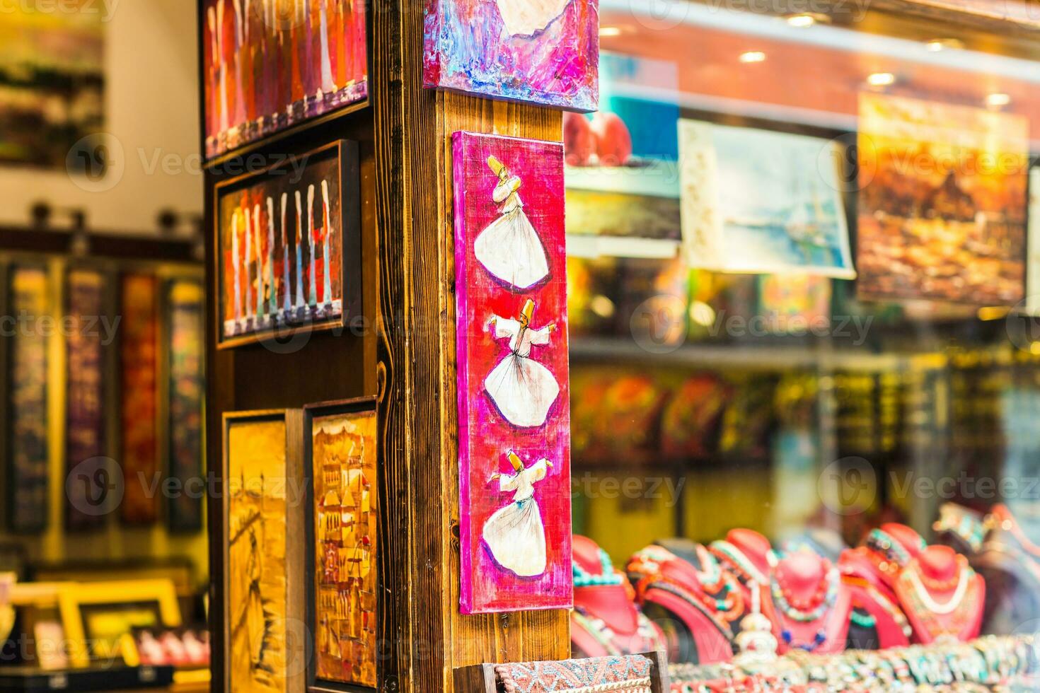 art shop on bazaar in Istanbul photo