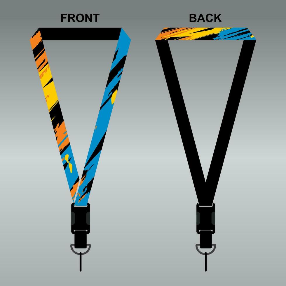 Lanyard Template Design For Company Purposes And More vector