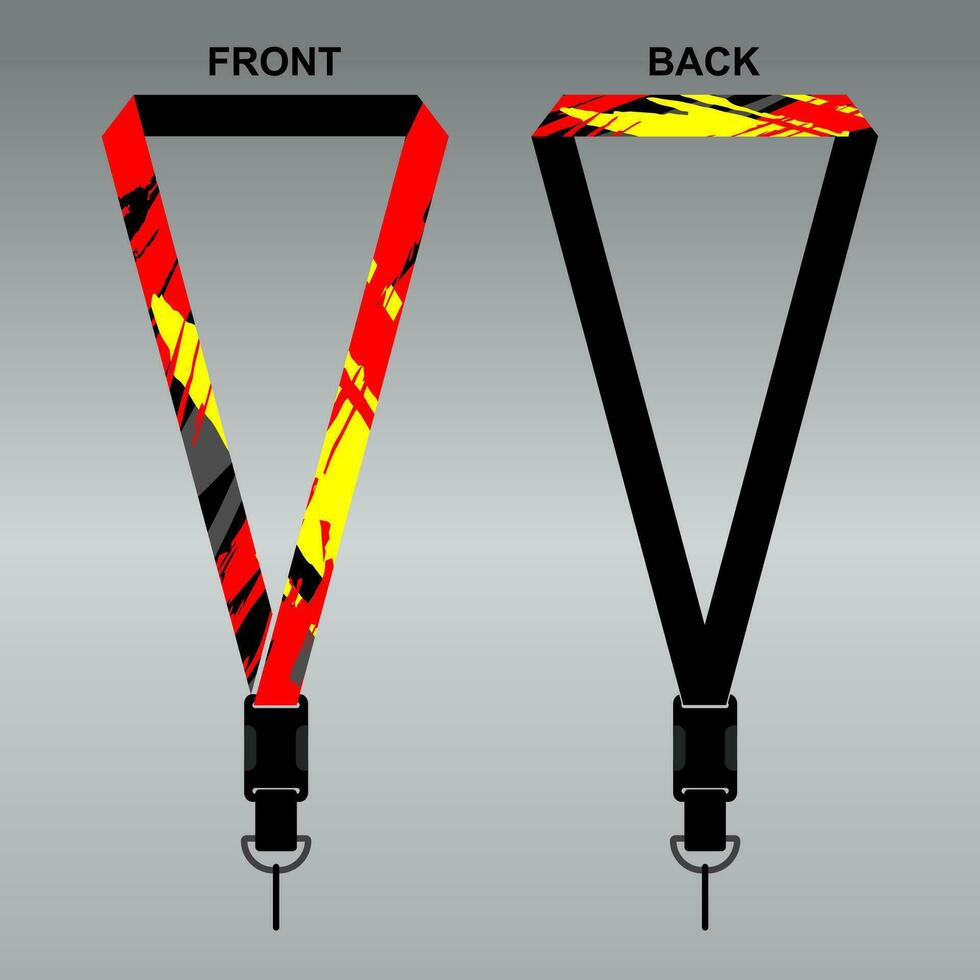Lanyard Template Design For Company Purposes And More vector