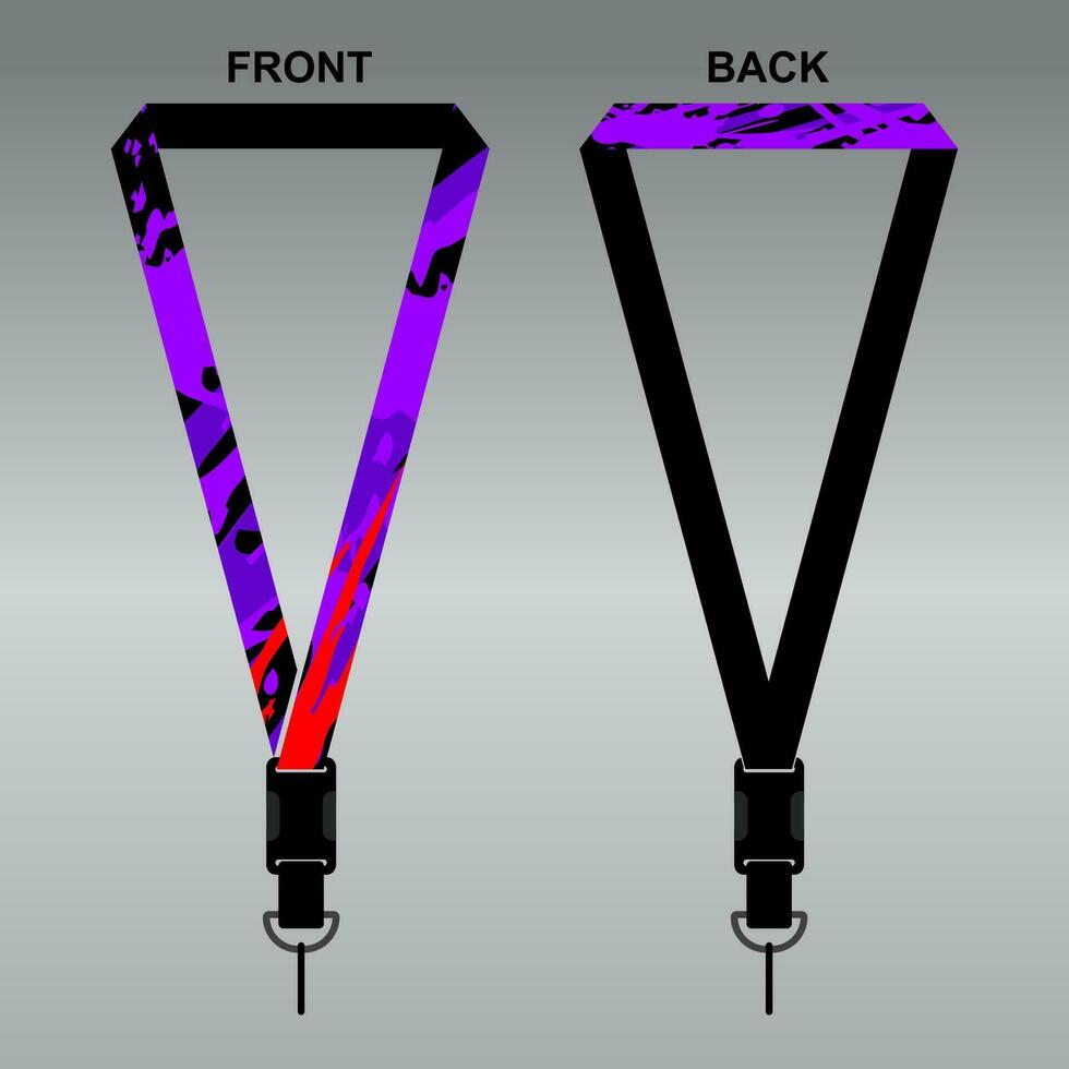 Lanyard Template Design For Company Purposes And More vector