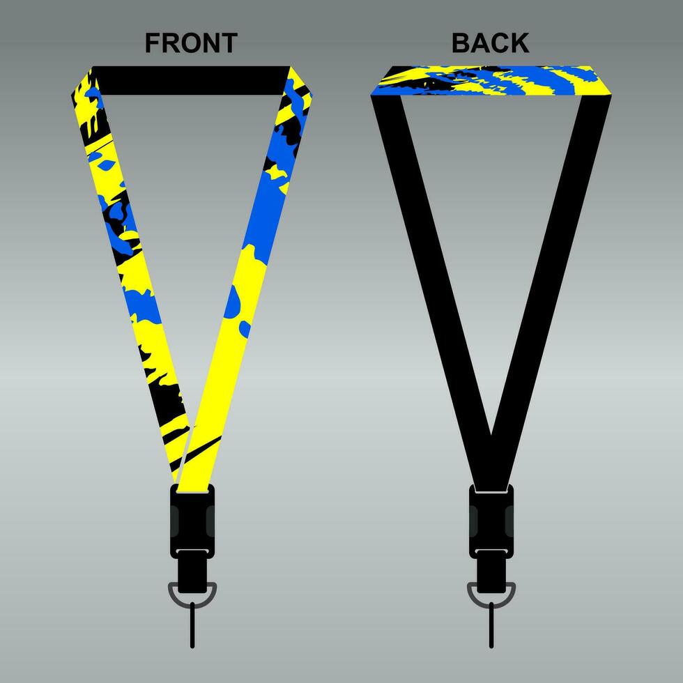 Lanyard Template Design For Company Purposes And More vector