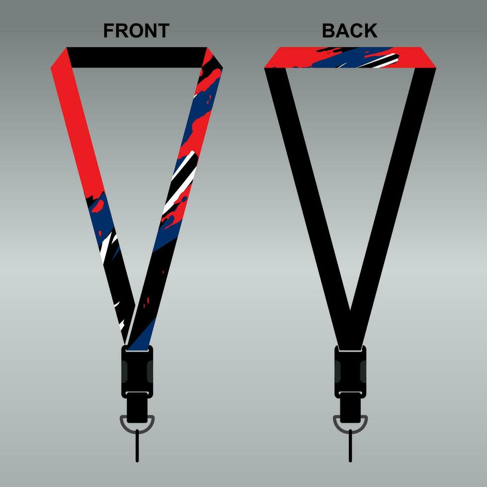 Lanyard Template Design For Company Purposes And More vector