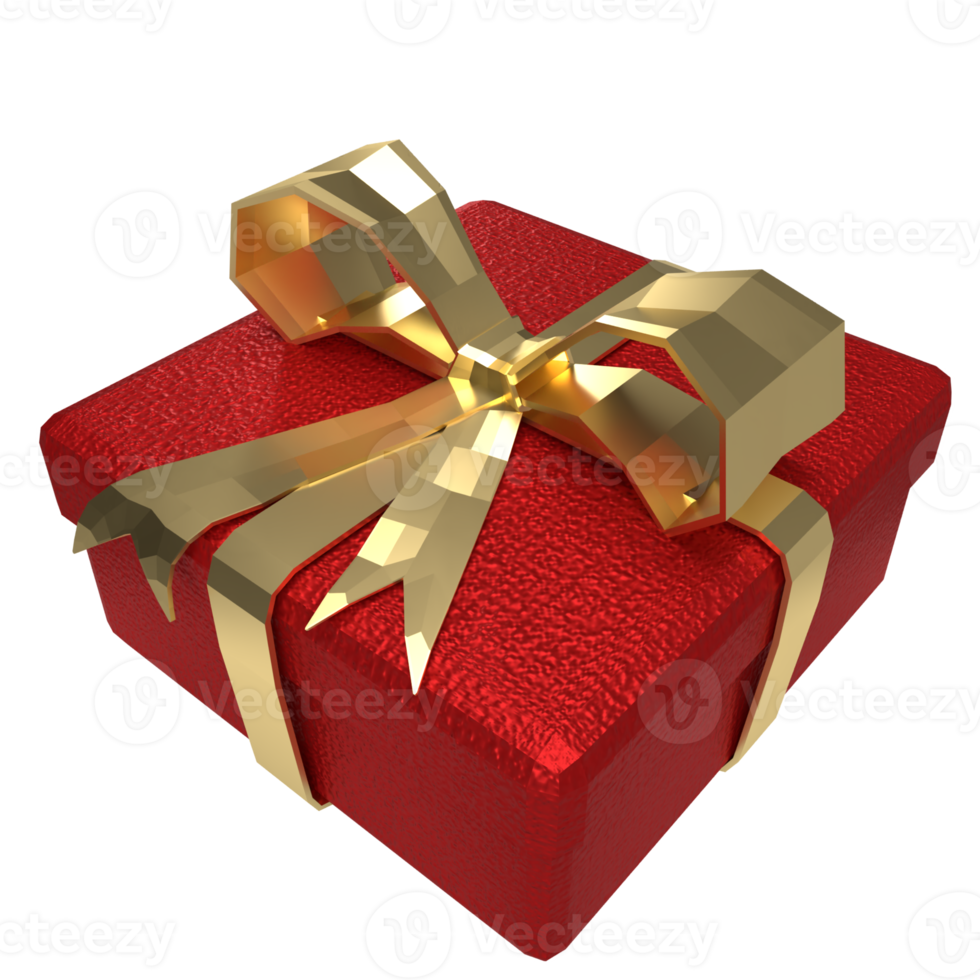The gift box png image for celebration concept 3d rendering