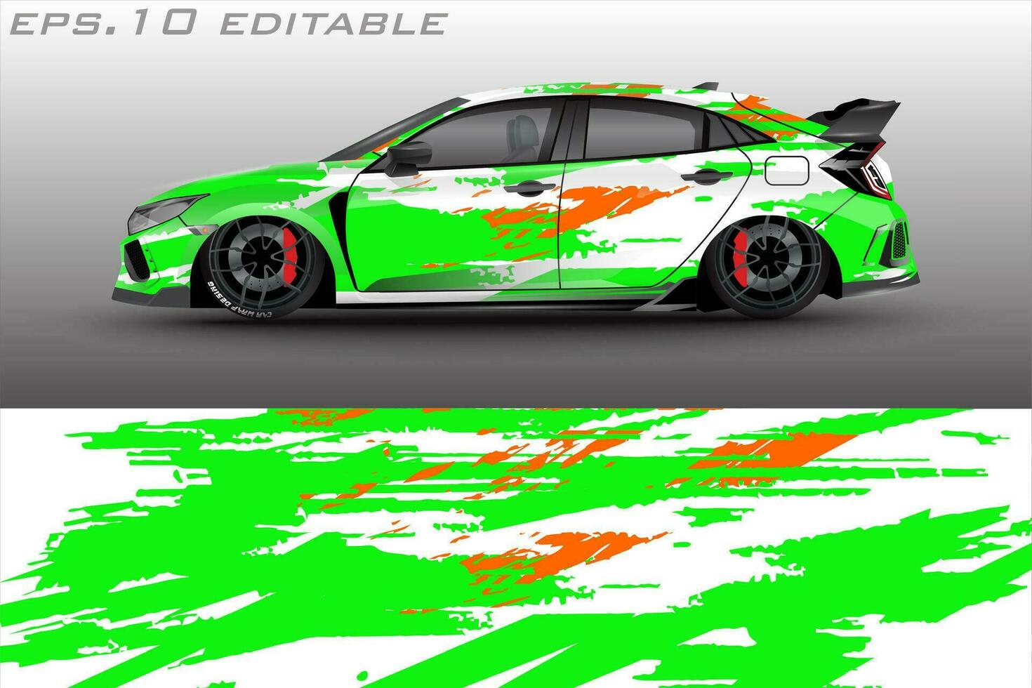 vector racing car wrap design for vehicle vinyl stickers and automotive company sticker livery