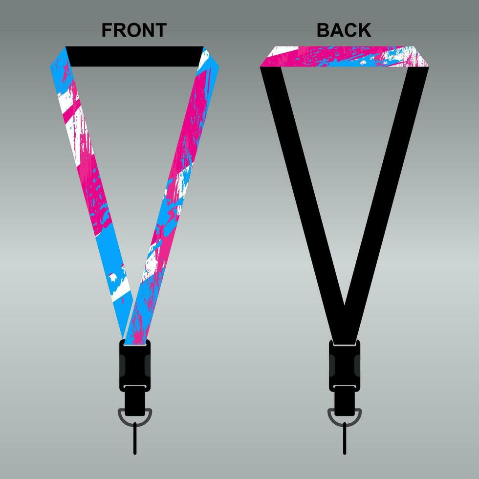 Lanyard Template Design For Company Purposes And More vector