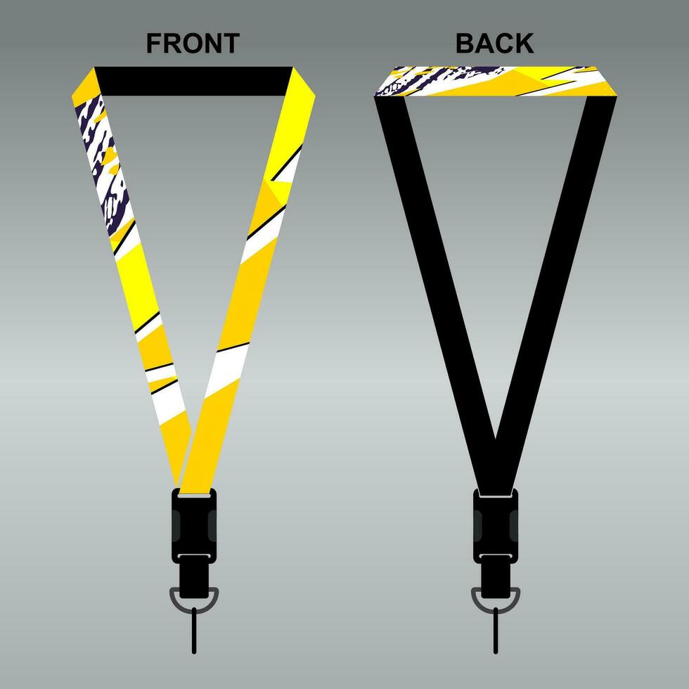 Lanyard Template Design For Company Purposes And More vector