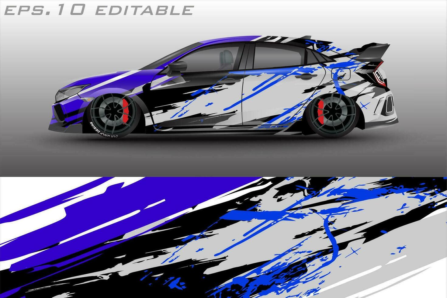 vector racing car wrap design for vehicle vinyl stickers and automotive company sticker livery