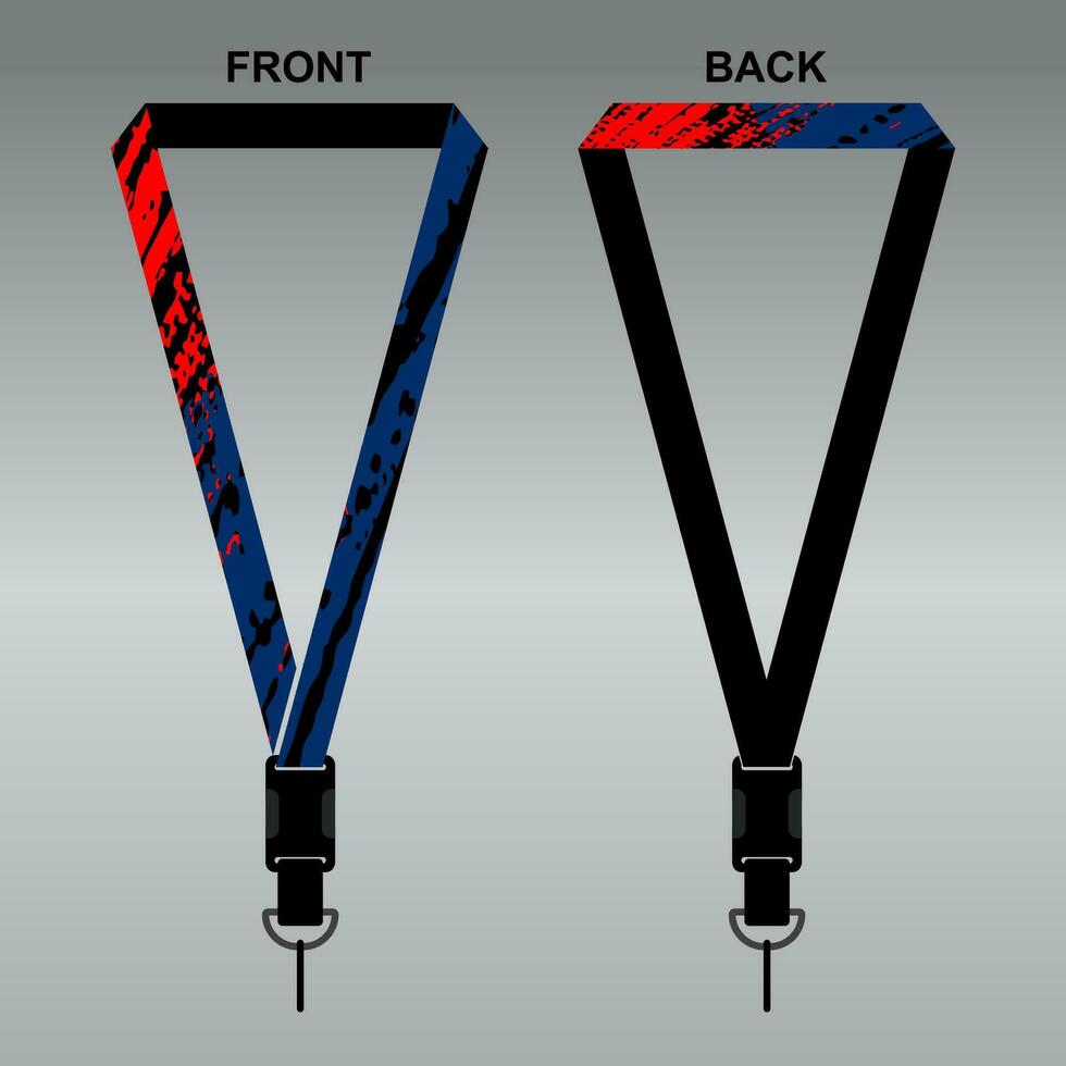 Lanyard Template Design For Company Purposes And More vector