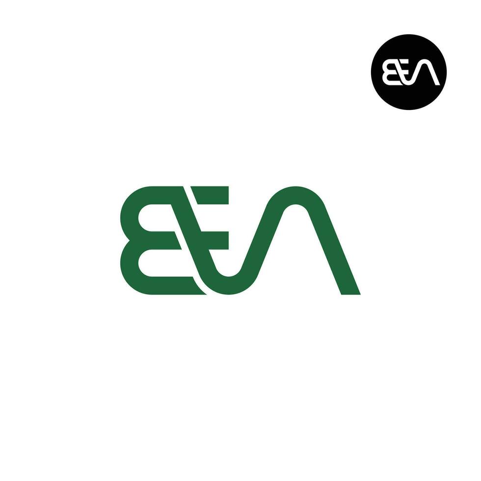 Letter EVA Monogram Logo Design vector