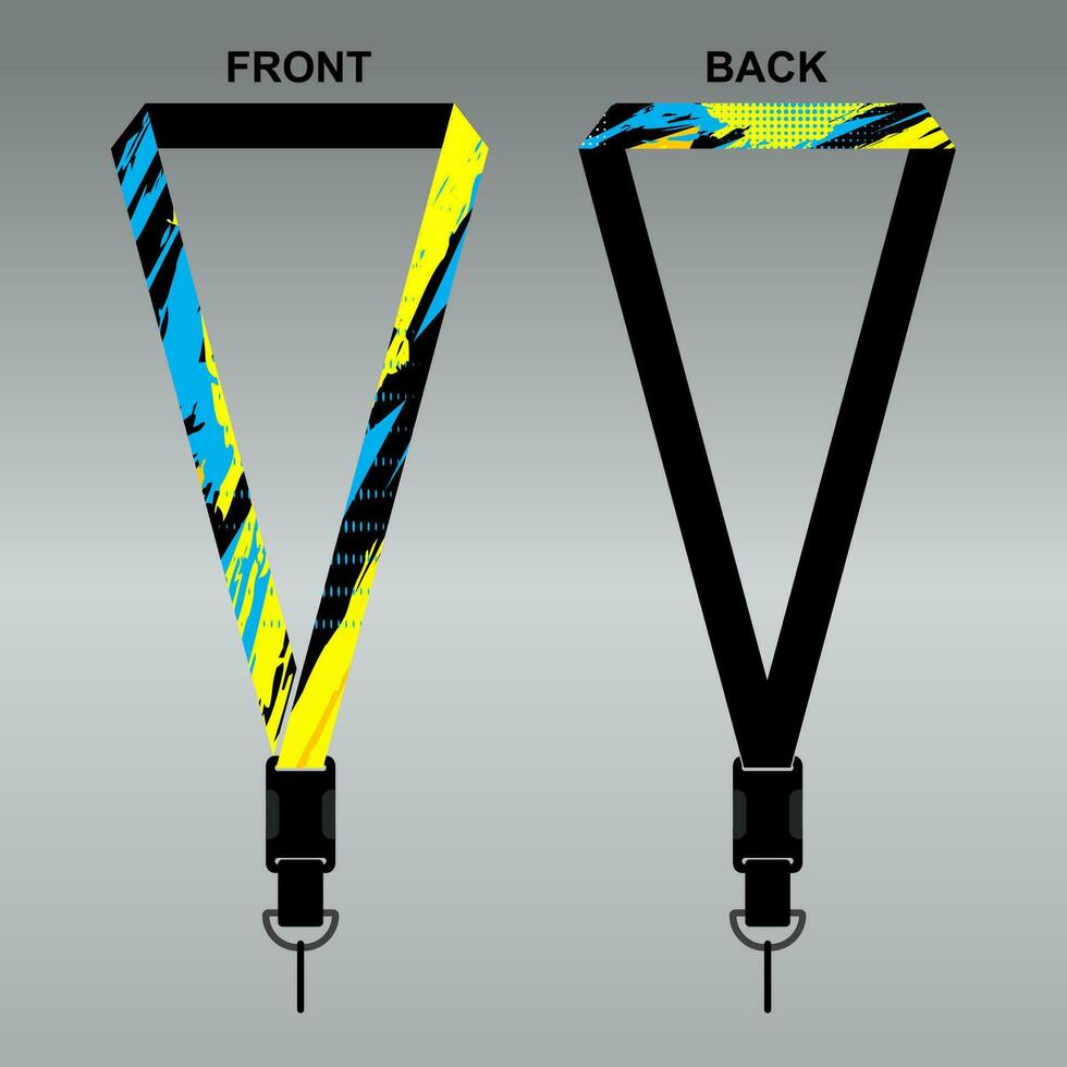 Lanyard Template Design For Company Purposes And More vector