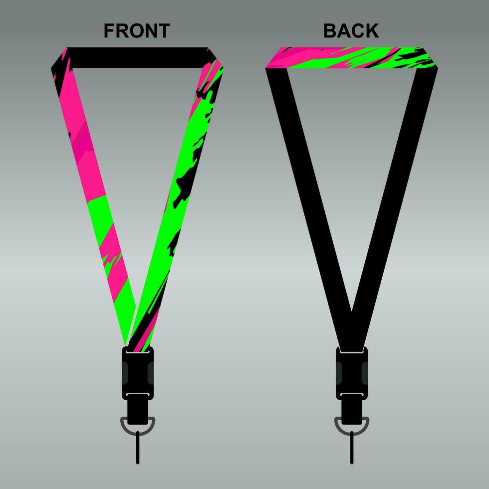 Lanyard Template Design For Company Purposes And More vector
