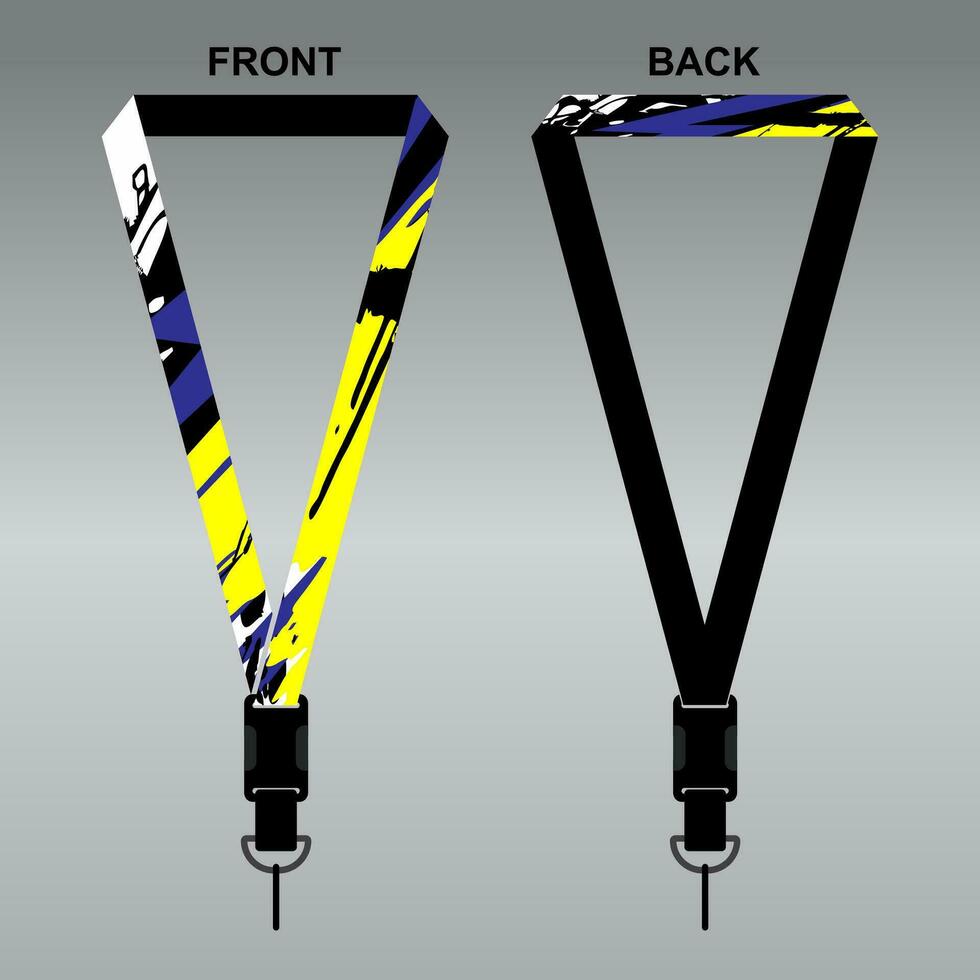 Lanyard Template Design For Company Purposes And More vector