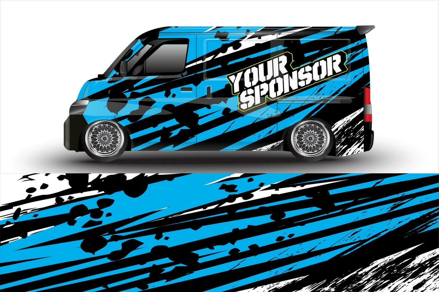 vector racing car wrap design for vehicle vinyl stickers and automotive company sticker livery