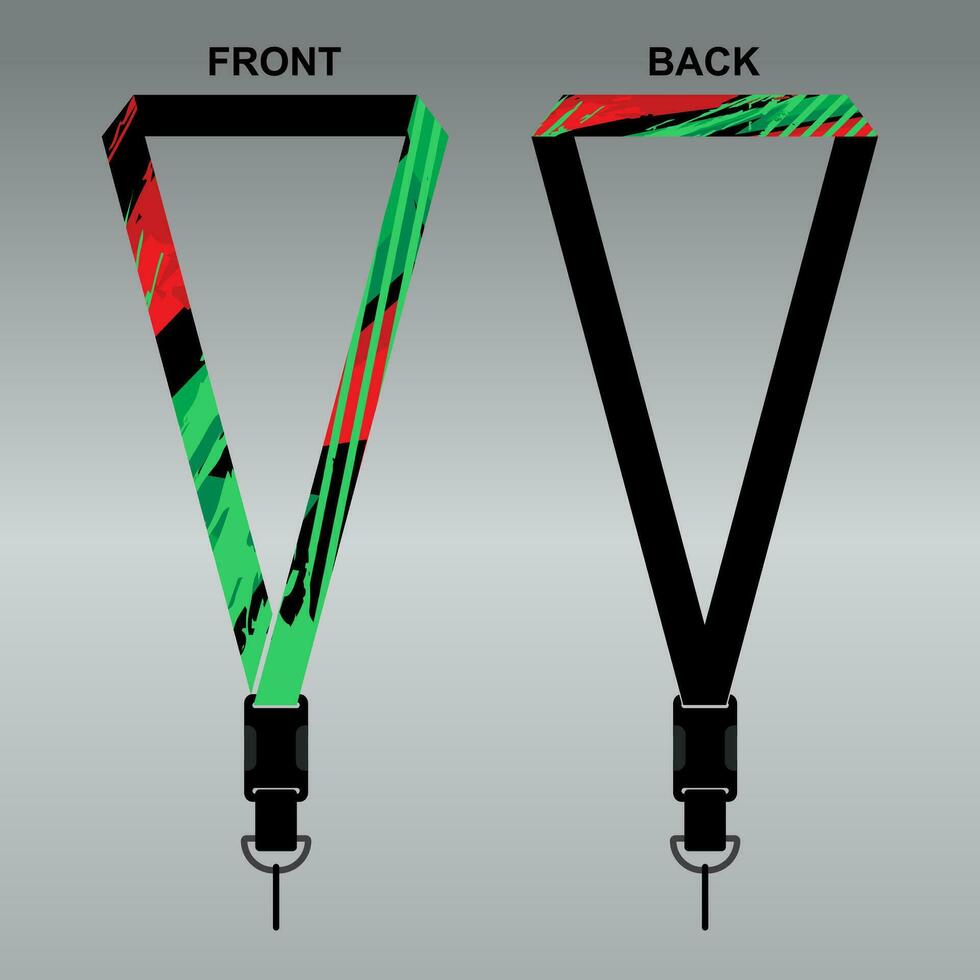 Lanyard Template Design For Company Purposes And More vector