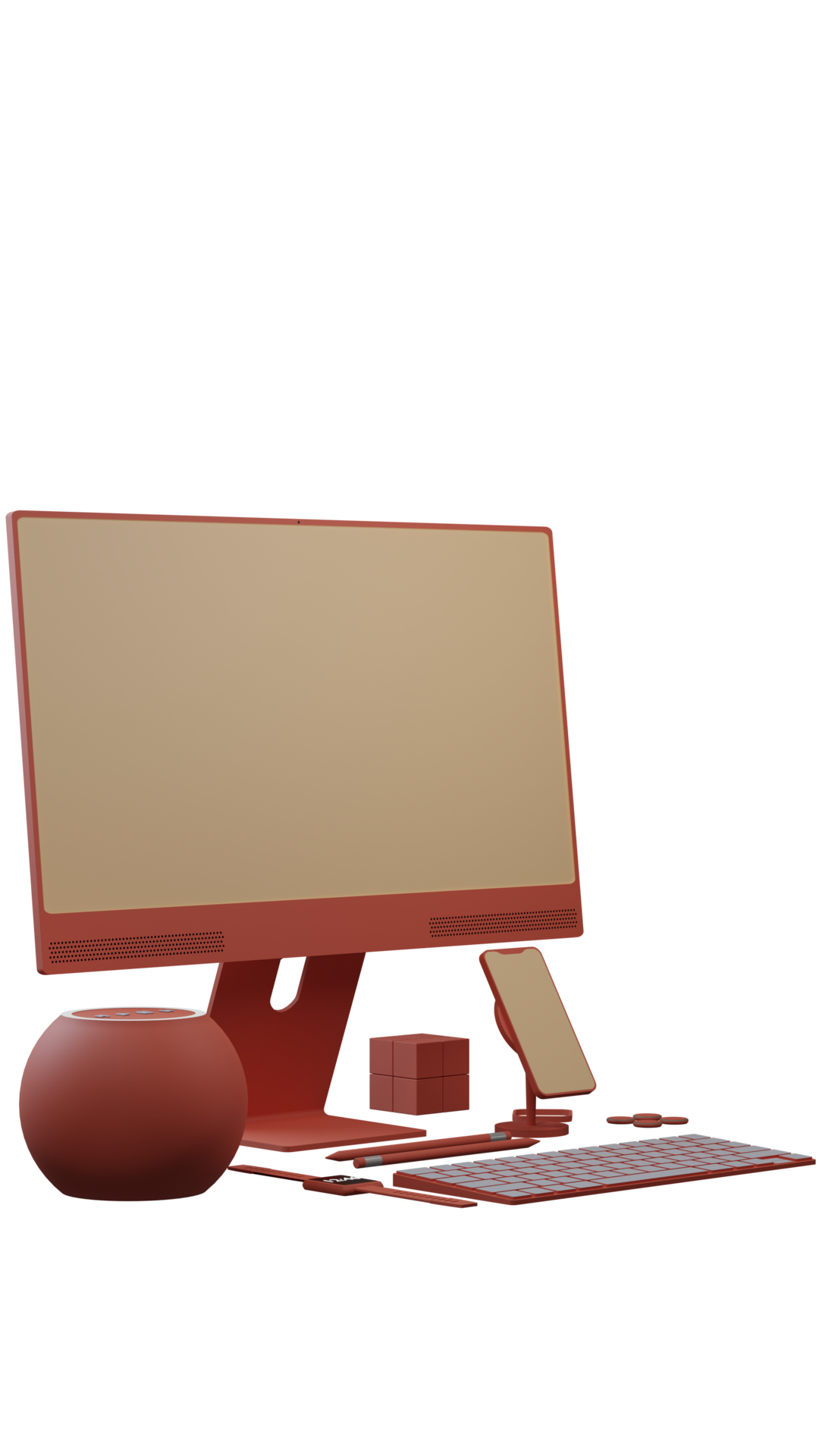 a computer monitor, keyboard, mouse and other accessories 27387635 PNG