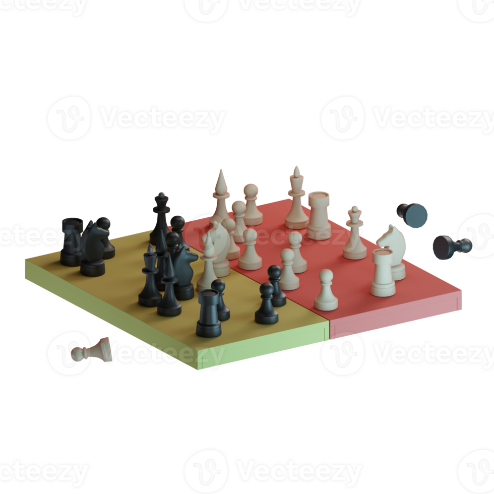chess pieces on a chess board png