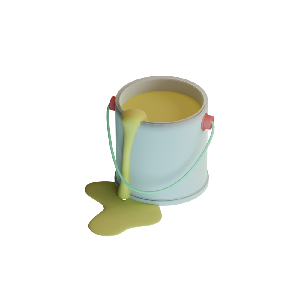 a bucket of paint on a transparent background png
