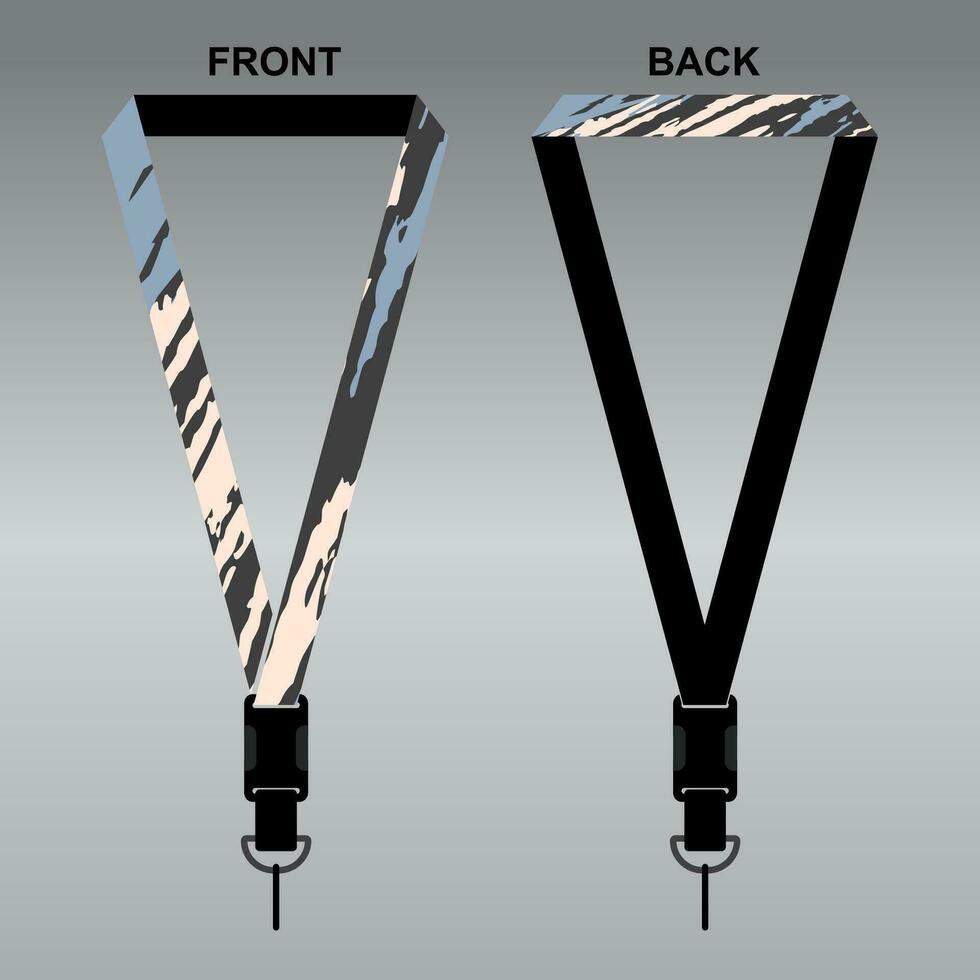 Lanyard Template Design For Company Purposes And More vector