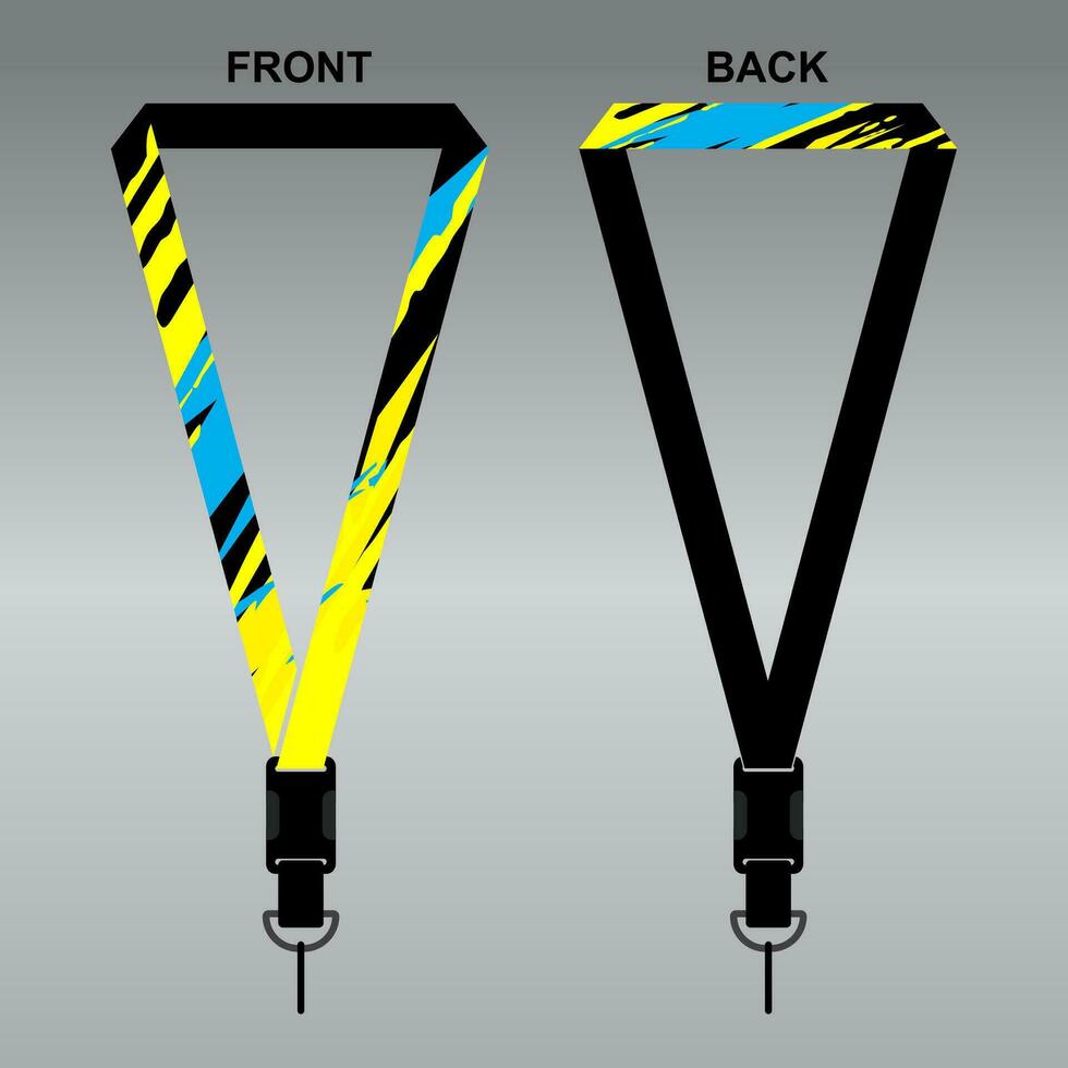 Lanyard Template Design For Company Purposes And More vector