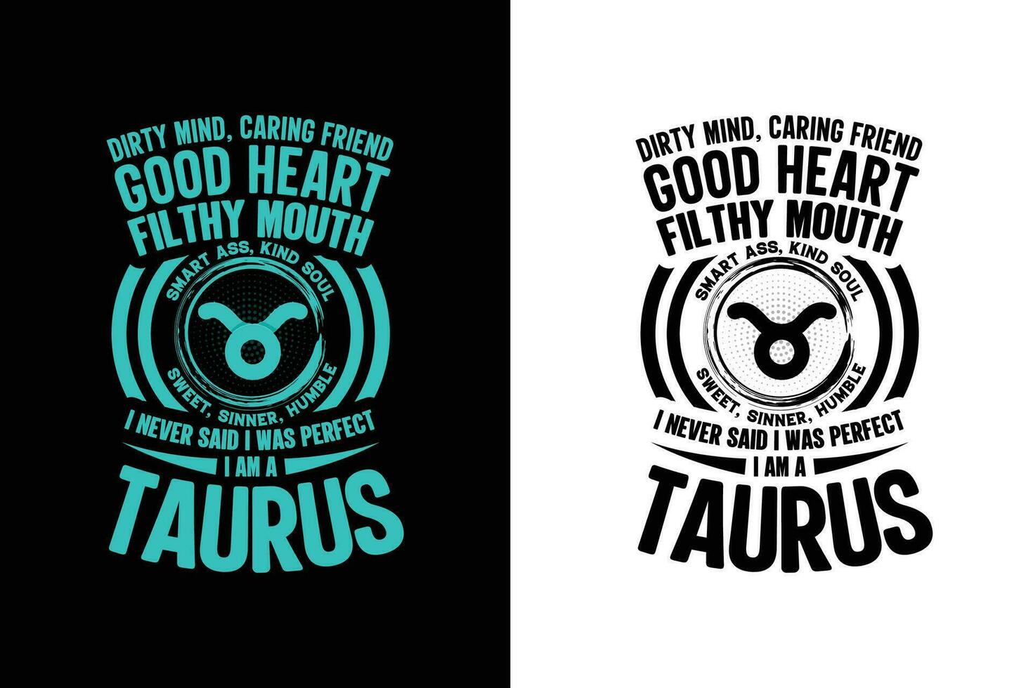 Taurus zodiac sign t shirt design graphics vector
