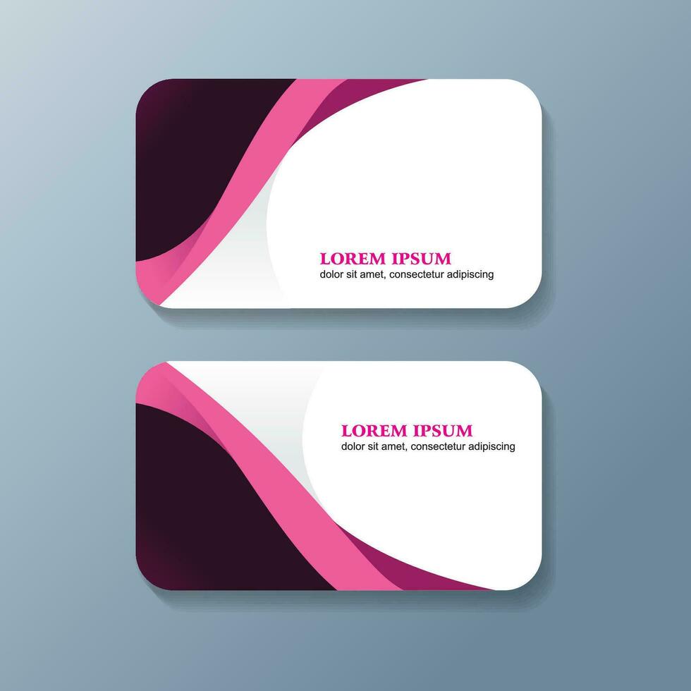 Business Card Design Template Free Vector