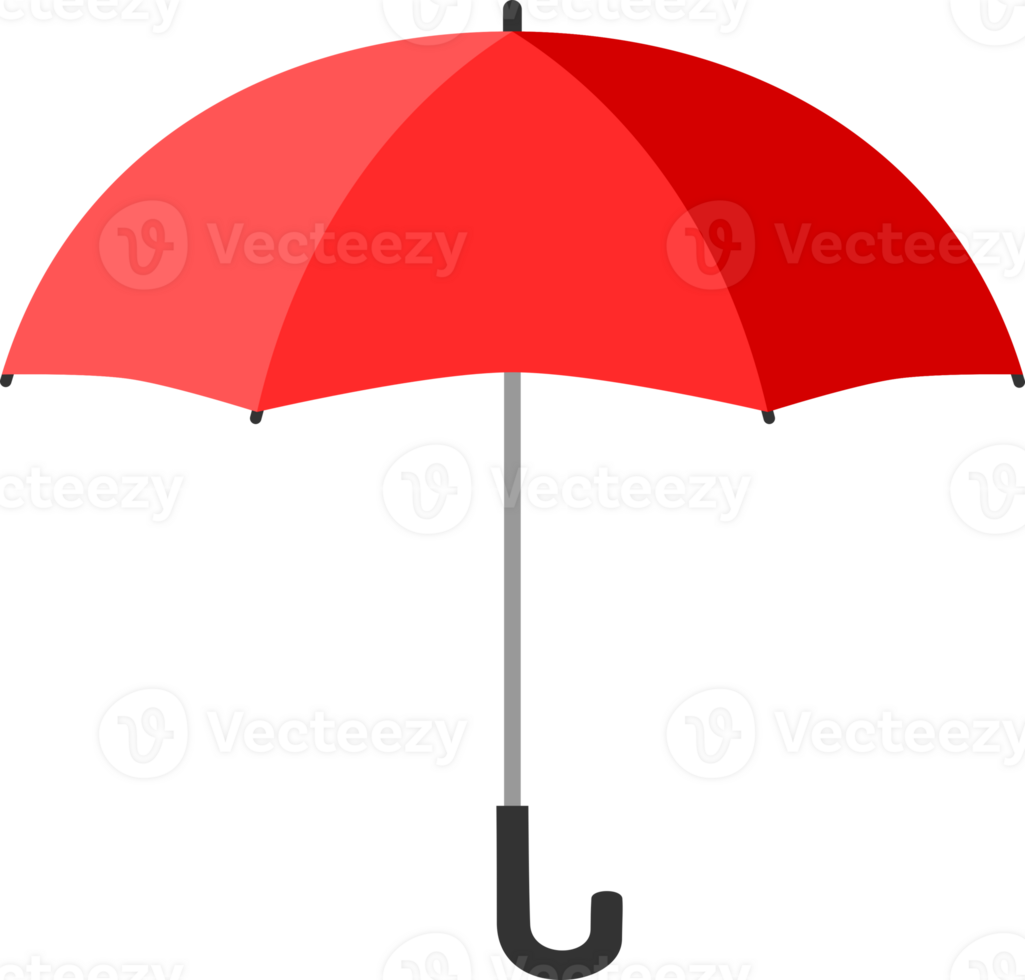 Red umbrella open protection water rain and sun light PNG