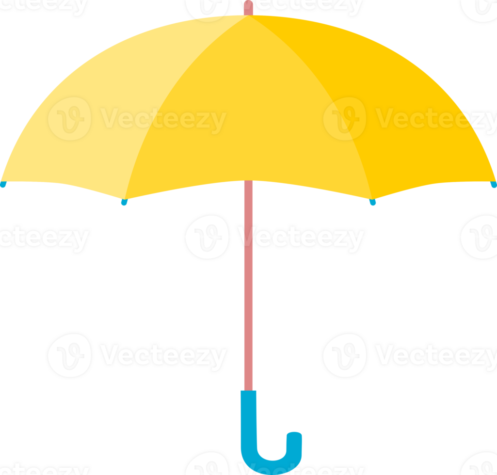 Yellow open umbrella icon png