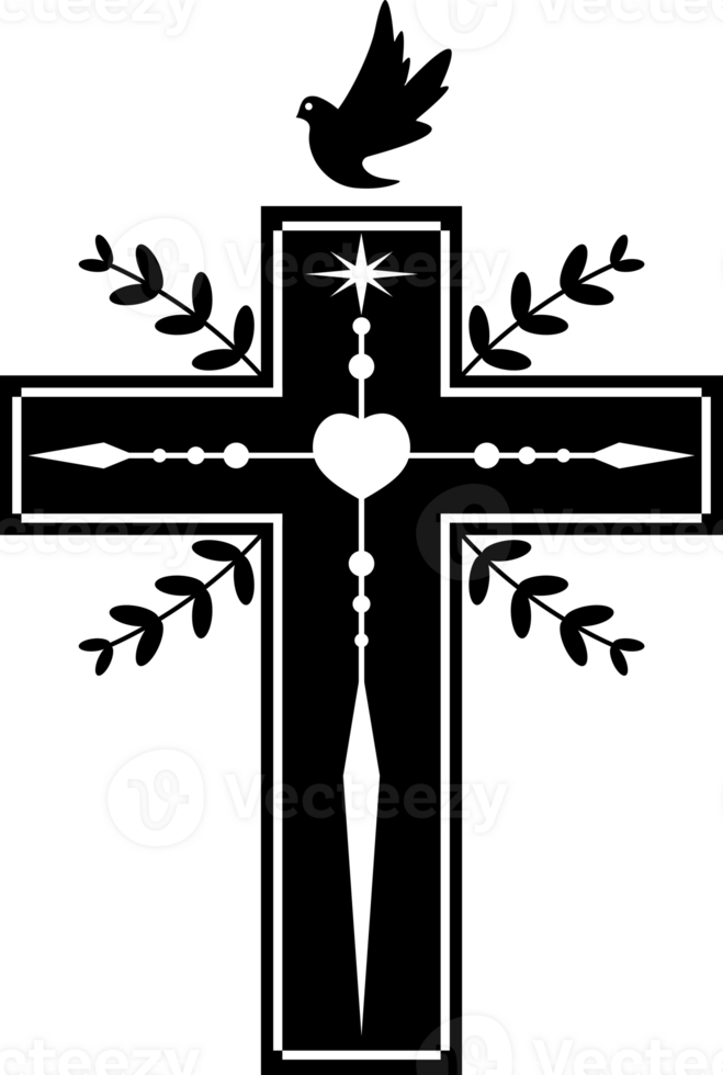 noir ligne grunge traverser Christian crucifix religion icône png