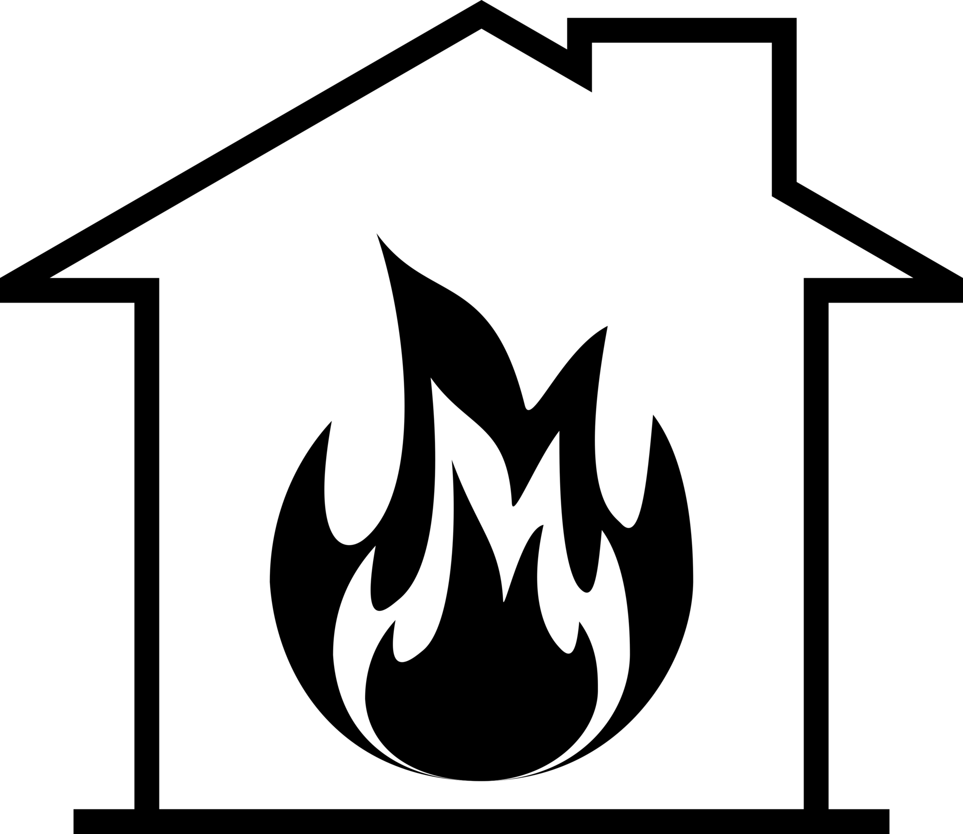 Black house fire 27388388 PNG