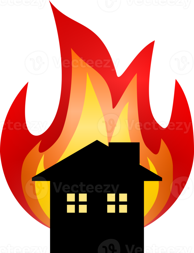 house fire flame burning icon png