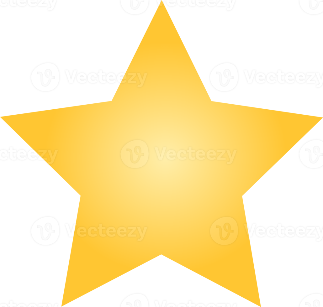 Golden yellow shining stars with sparkle boho png