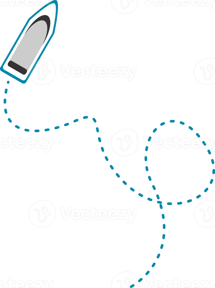 snelheid boot reizen drijvend water vervoer route pad manier in oceaan blauw zee png