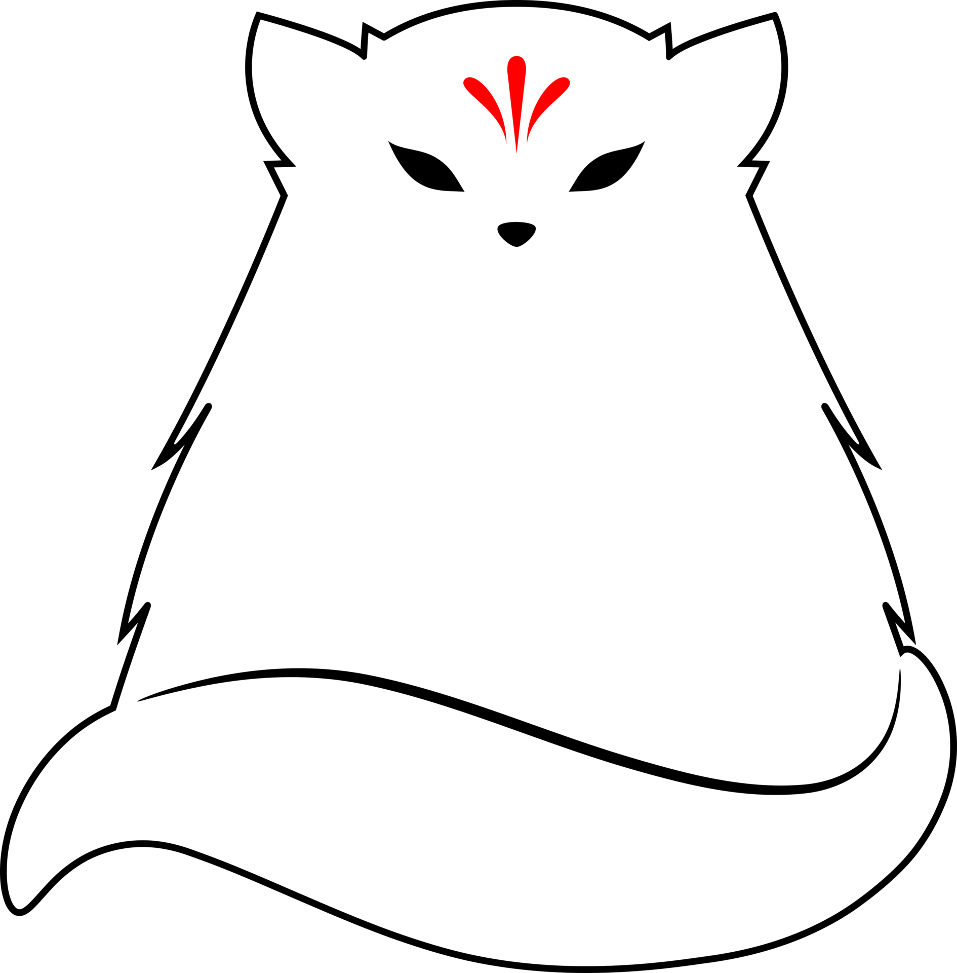 White cute kitsune fox anime japanese style 27388507 PNG