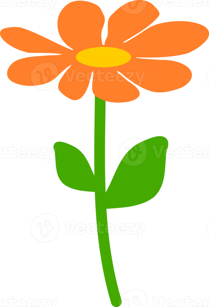 Cute flower doodle icon png