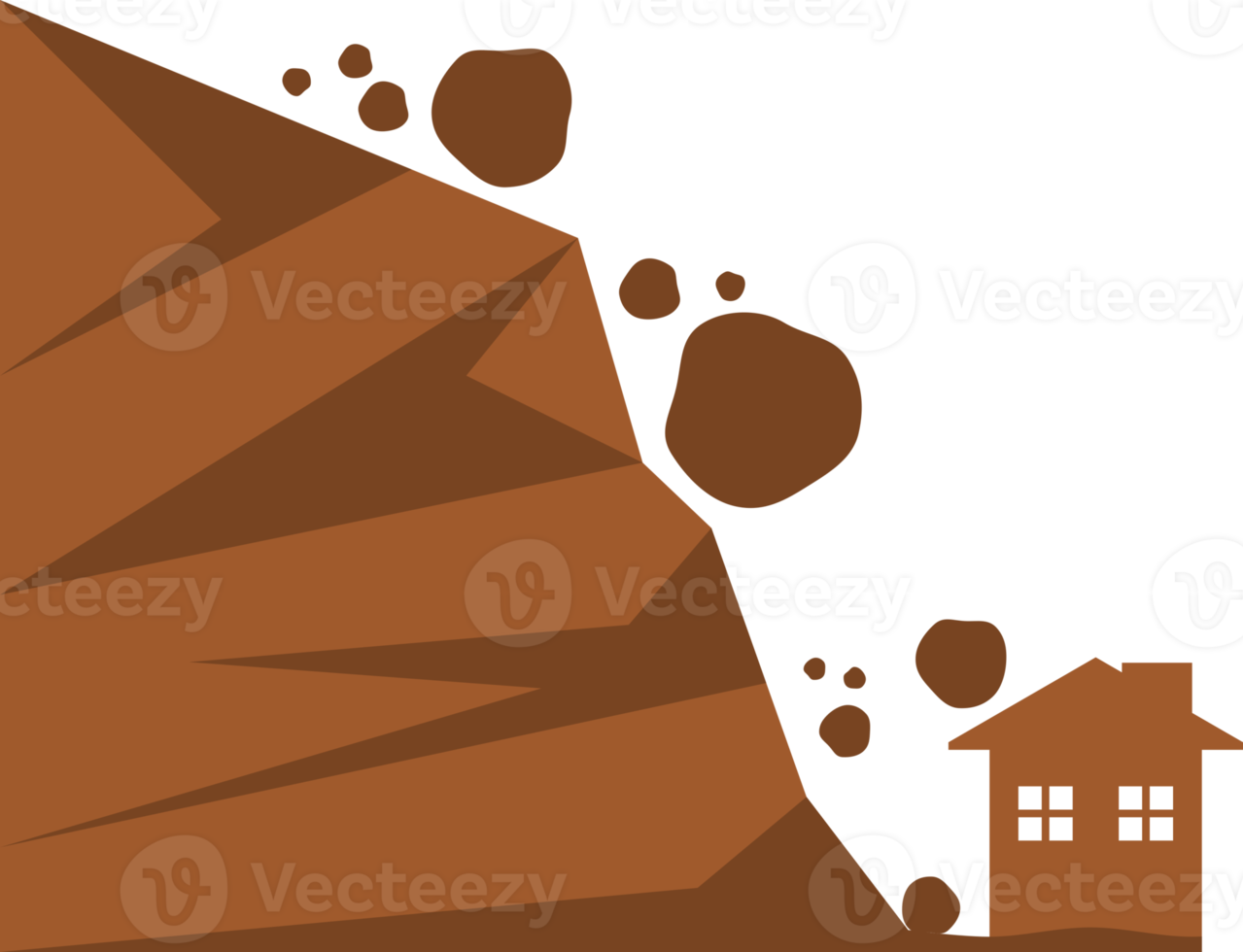 pas op van rockfall berg heuvel aardverschuiving natuurlijk ramp waarschuwing teken png