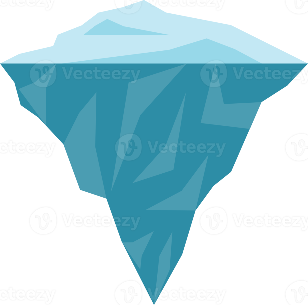 Iceberg or ice mountain floating png