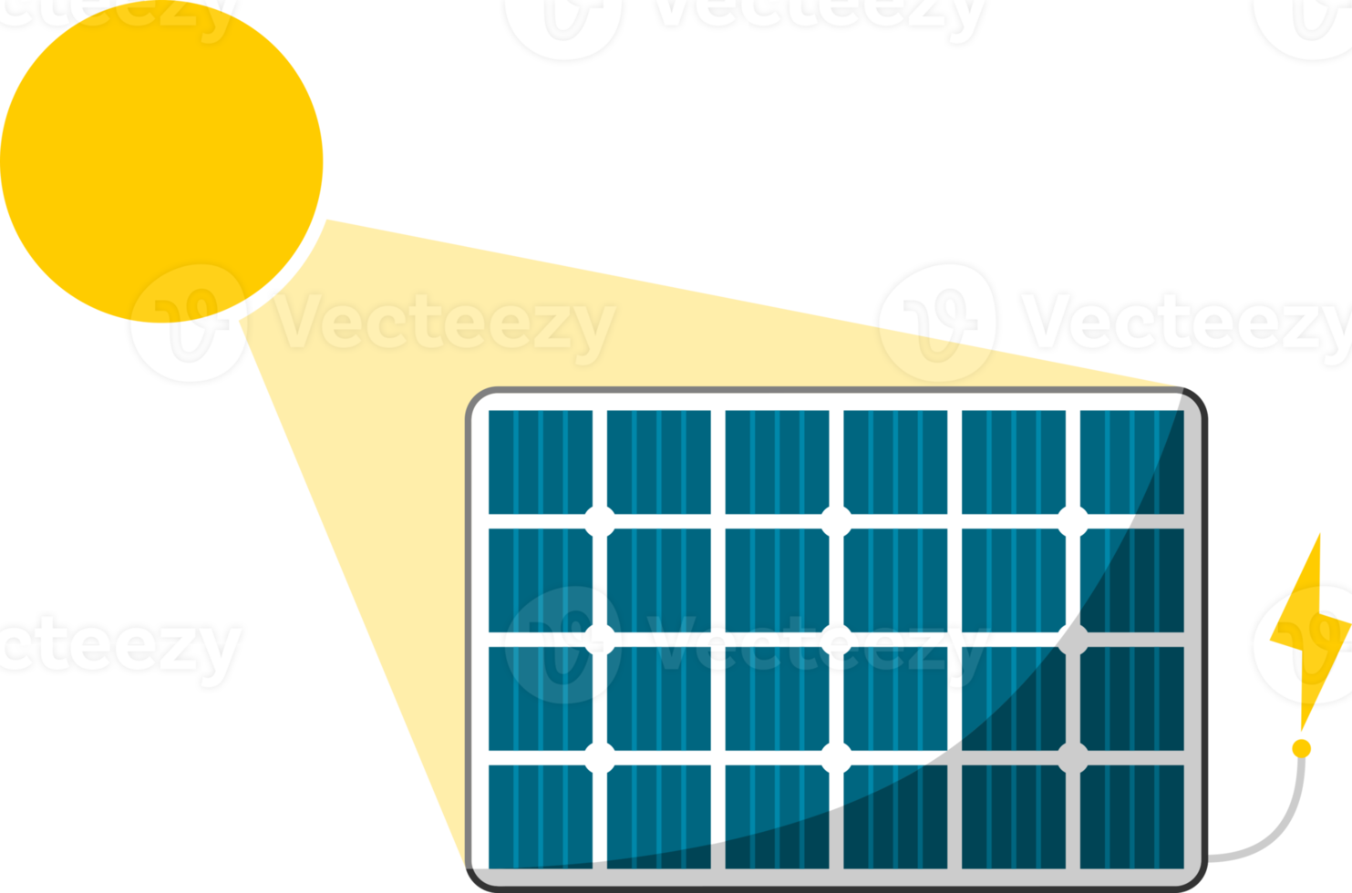 solar cell or solar panel grid module yellow sun energy power environmentally friendly clean energy png
