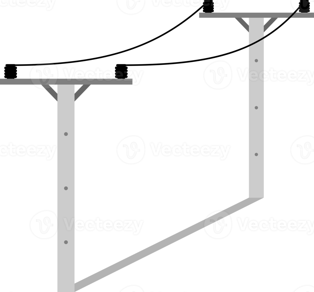 Cemant high voltage power electric pole transmit electricity png