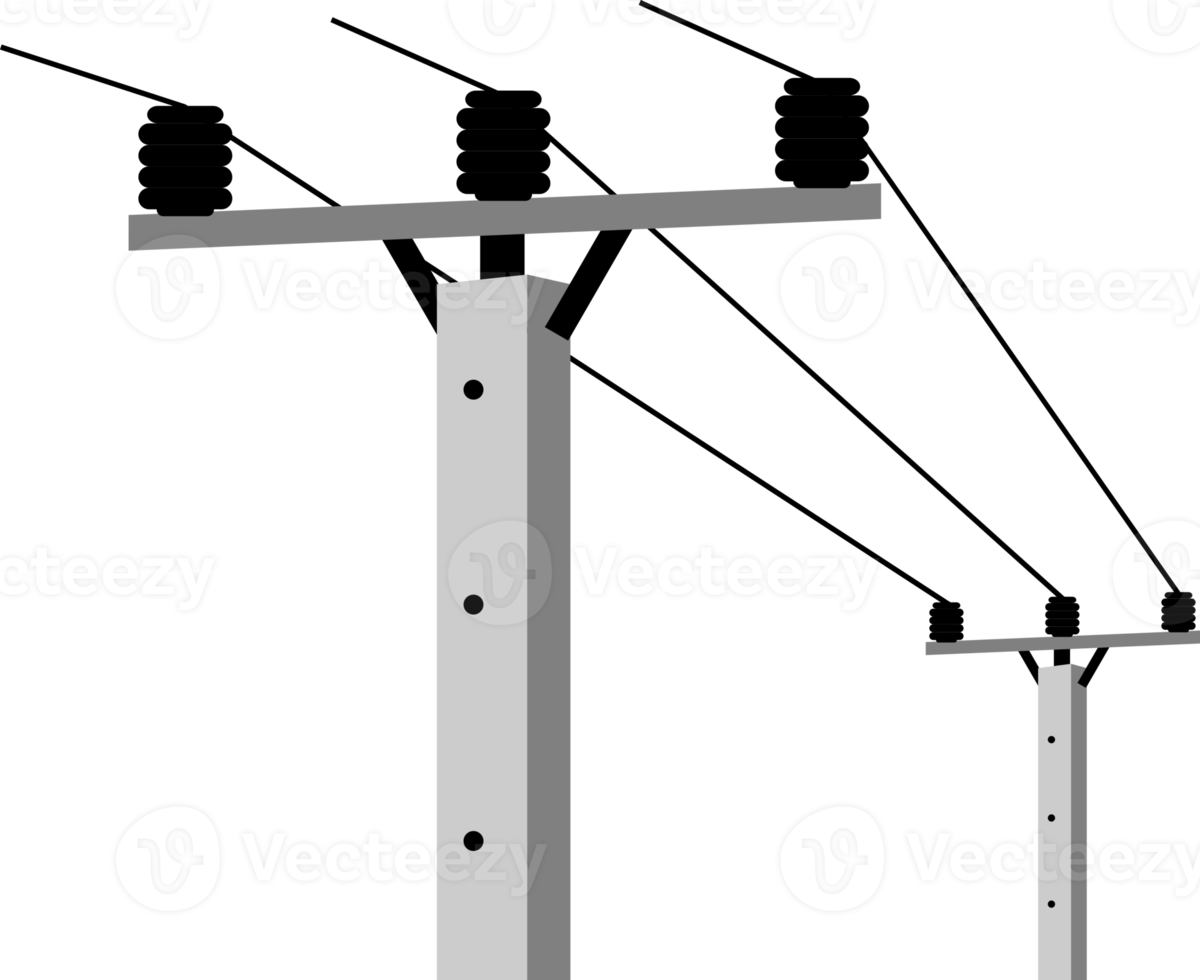 high voltage power electric pole transmit electricity png