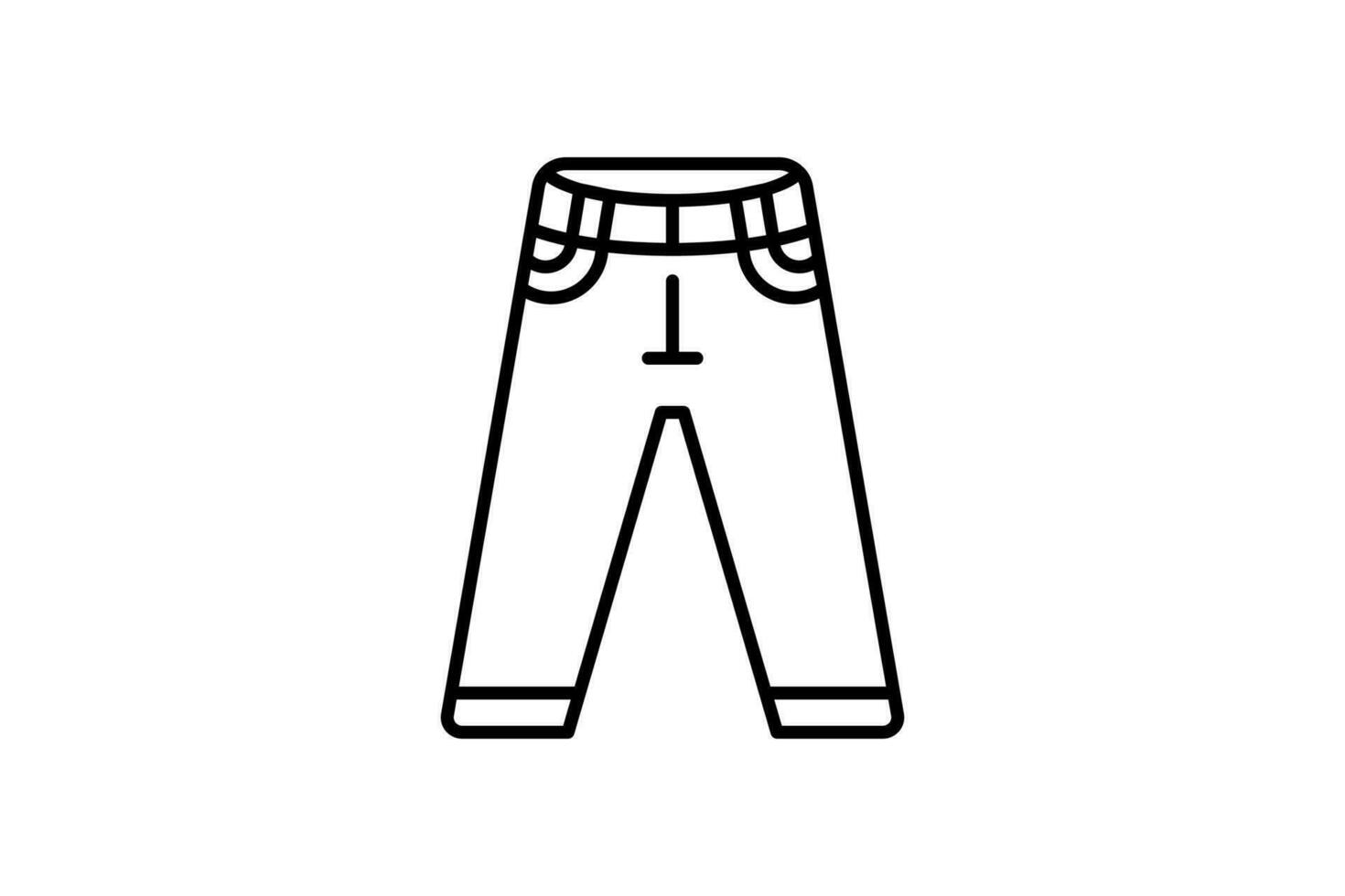 pantalones icono. icono relacionado a ropa icono colocar. línea icono estilo. sencillo vector diseño editable