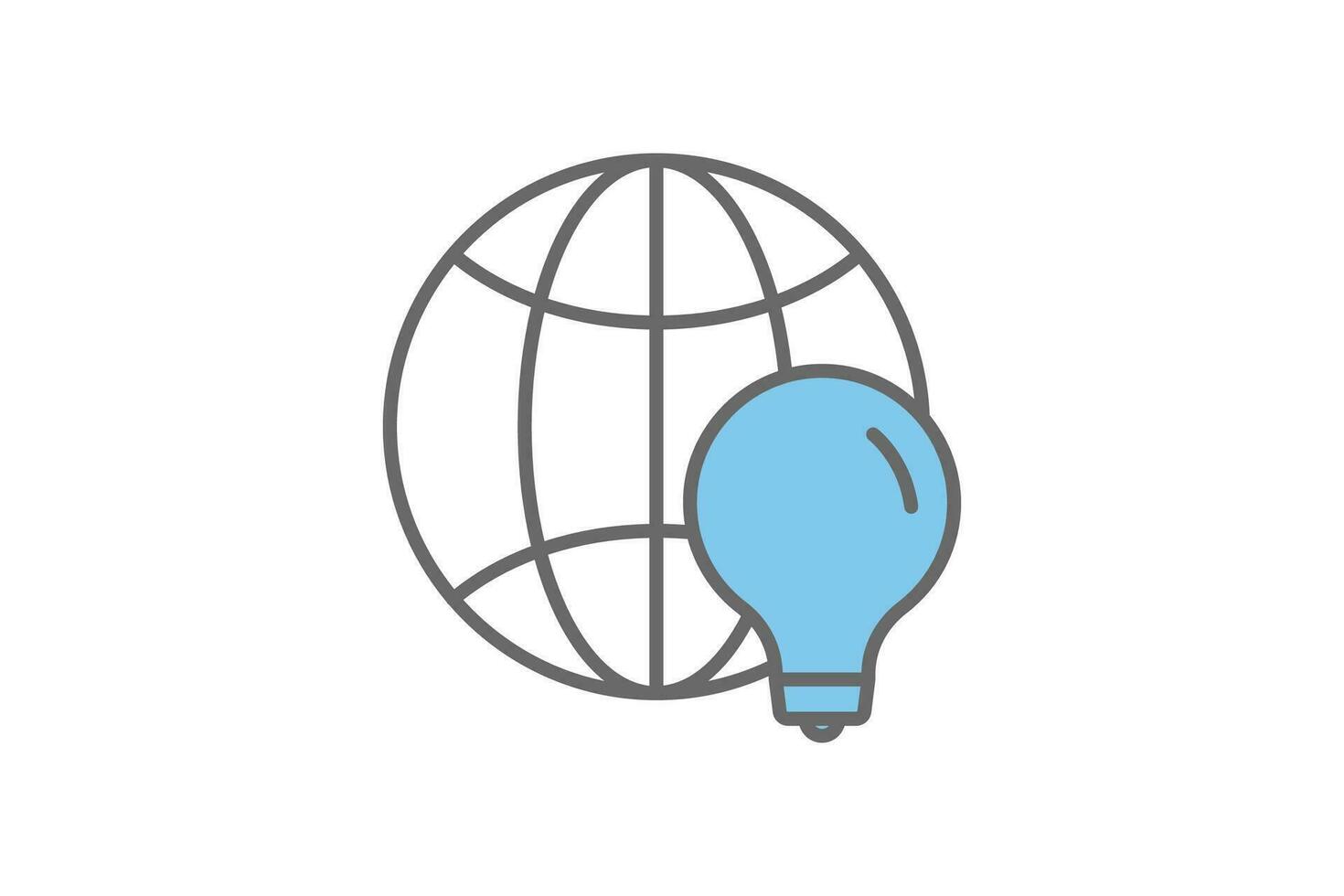 Global Solution icon. Icon related to Search Engine Optimization. suitable for web site design, app, user interfaces. flat line icon style. Simple vector design editable